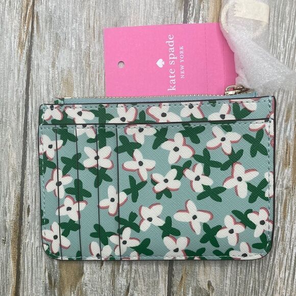 Kate Spade Laurel Way Floral Bitsy Card Holder Bag Purse Wallet - Picture 3 of 5